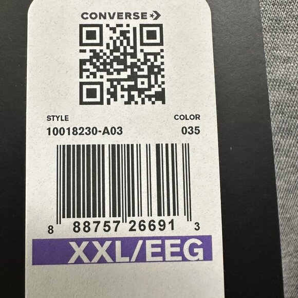 Converse Crew Neck Men's size XXL Grey Sweater - Picture 4 of 5